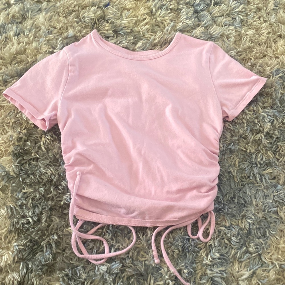 Hollister bubblegum pink baby tee.